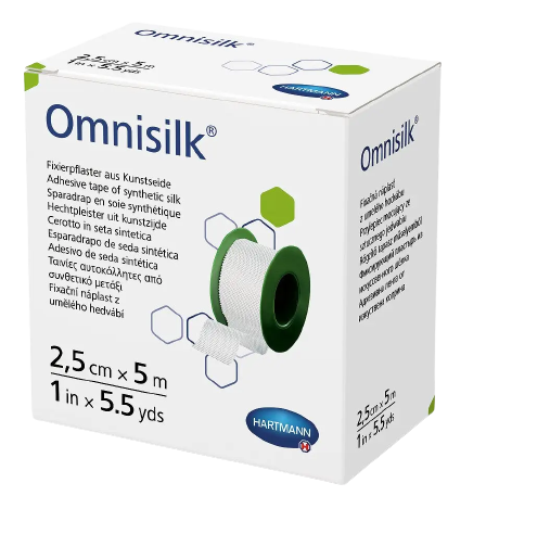 Пластир фіксуючий зі штучного шовку Omnisilk® 2,5 см х 5 м 1шт